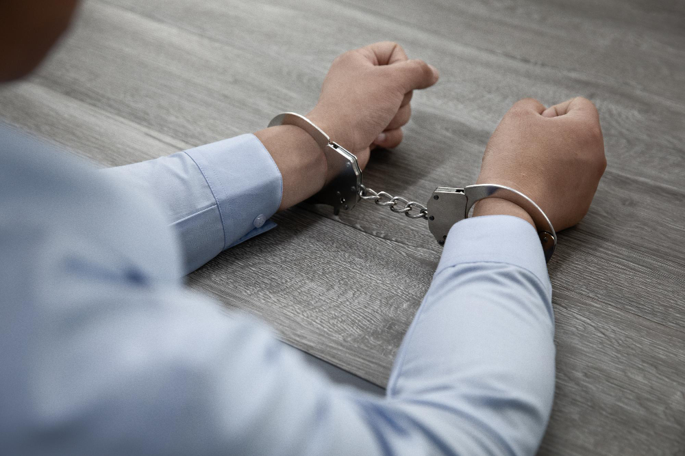 The two arrested suspects in Belgrade