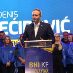 Denis Bećirović addressing supporters following Bosnia and Herzegovina’s 2026 general election