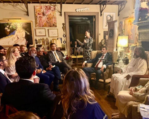 Diplomats and guests attending a diplomacy and leadership event in New York