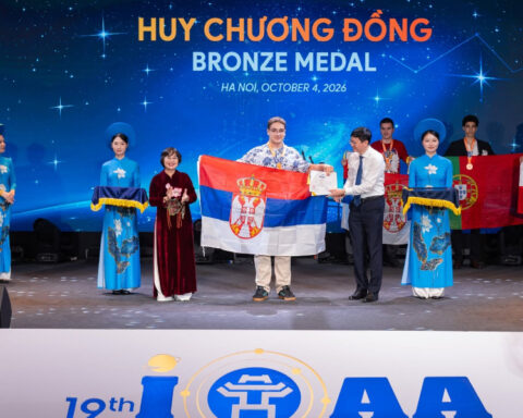 Participants at the International Olympiad on Astronomy and Astrophysics 2026 in Hanoi