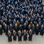 University of Zagreb graduates and academic representatives at a graduation ceremony in Croatia