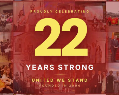 United Macedonian Diaspora celebrates its 22nd anniversary with a collage highlighting community events and activities since 2004.